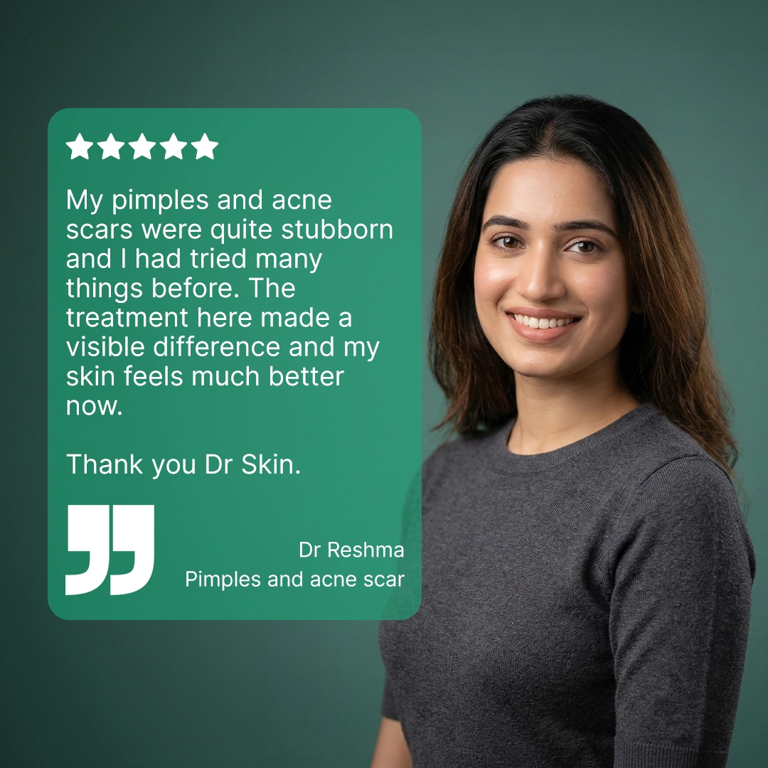 Patient review at DrSkin Clinic